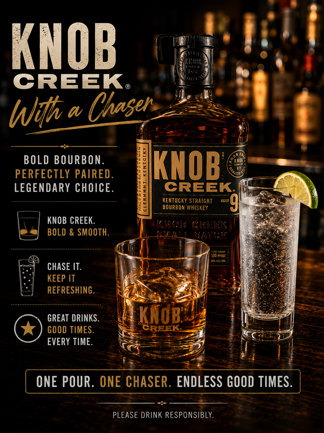 Knob Creek w chaiser